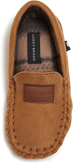 Lucky Brand Boy's Micro-Suede Moccasin Loafer Slippers