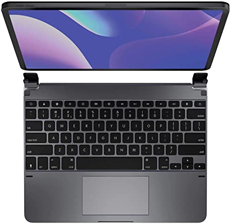Brydge Pro  Wireless Keyboard with Trackpad for iPad Pro 12.9-inch (2020 & 2018) | Aluminum Wireless Bluetooth 5.0 Keyboard | Long Battery Life | (Space Gray)