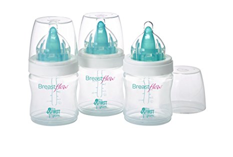 The First Years 3 Pack Breastflow Bottle, 5 Ounce