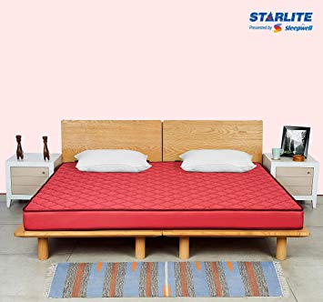 Sleepwell Starlite Splendor Medium Firm Foam Mattress (78x72x5)