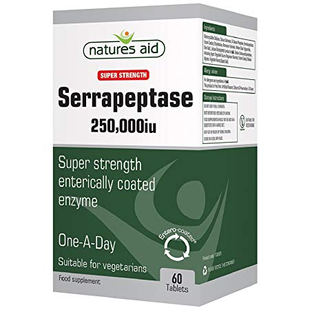 Natures Aid Serrapeptase Tablets - Pack of 60
