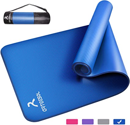 arteesol Yoga Mat Extra Thick 2/5-inch, 3/5-inch, Extra Wide 72"x 31.5",NBR Exercise, Mat Fitness Mat for Yoga, Pilates, Fitness Workouts with Carrying Strap and Bag