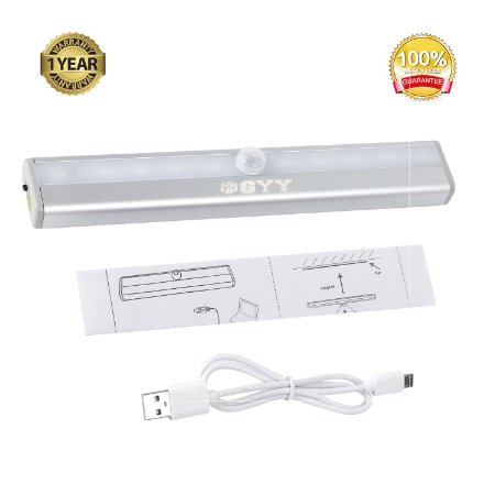 Portable Wireless Motion Activated Detector Sensing LED Light Bar Automatic Stick-on Anyplace with Magnetic Strip (1 PC, Rechargeable)