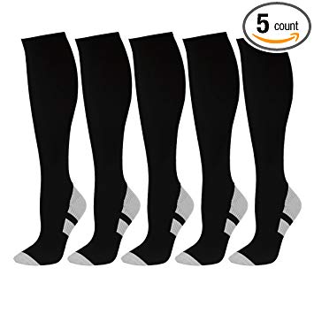 Compression Socks for Men&Women by Upsimples |15-20mmHg Compression Stockings