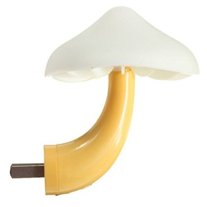 KINGSO Magic Mini Pretty Mushroom-Shaped Energy Saving LED Night Light with Romantic Light Sensor LampYellow