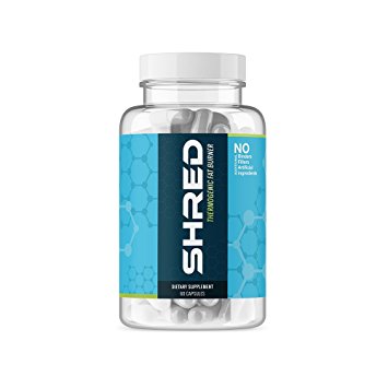 Shred Thermogenic Fat Burner | Metabolism Booster | Natural Appetite Suppressant | Best Weight Loss Supplement for Men & Women | No Artificial Ingredients - 60 Capsules