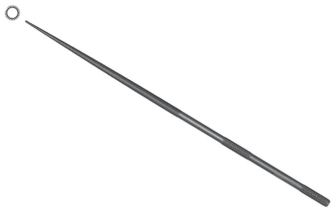 Grobet Swiss Pattern Needle File 7-3/4 Inch Round Cut 4