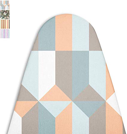 Encasa Homes Ironing Board Cover Line' with Extra Thick Padding (Fits Standard Medium Boards of 112 x 33 cm) Blocks - Replacement for Home & Hotel