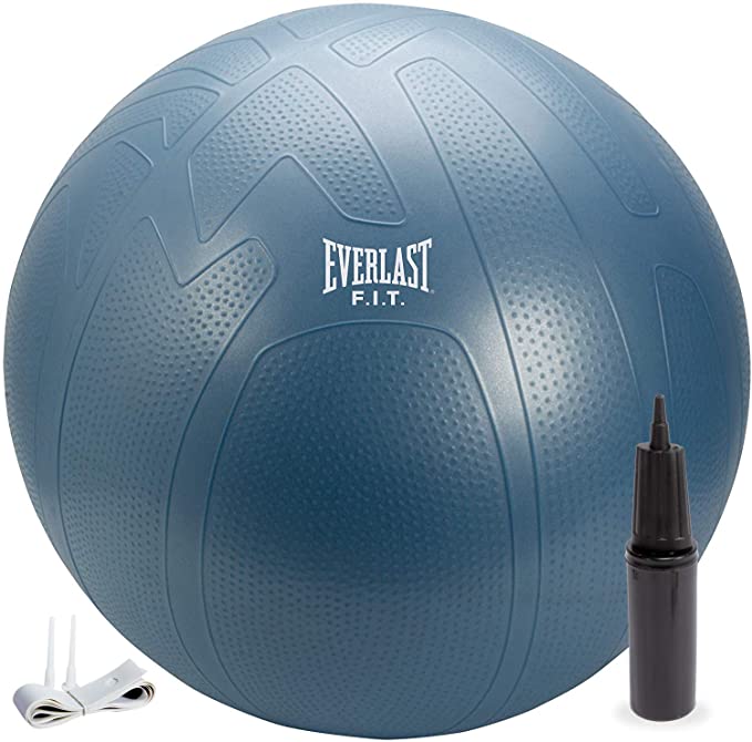 Everlast FIT Pro Grip – Burst Resistant – Anti-Slip Textured Fitness Ball