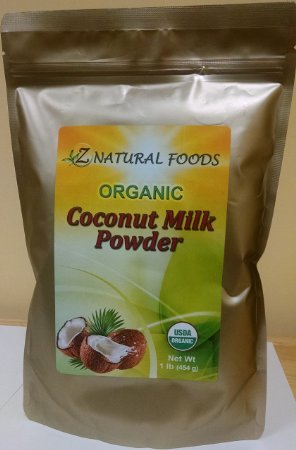 Coconut Milk Powder - 100% USDA Certified Organic (1 lb)