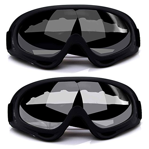 Freehawk Ski Goggles, 2Pcs Snowboarding Goggles Skate Glasses Anti-wind Ski Glasses Motorcycle Goggles Riding Goggles Eyewear for Adult Skiing, Skating, Motorcycling and Riding