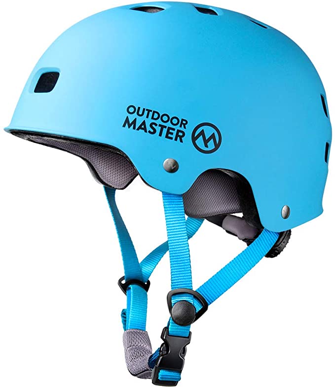 OutdoorMaster Skateboard Cycling Helmet - ASTM & CPSC Certified Two Removable Liners Ventilation Multi-Sport Scooter Roller Skate Inline Skating Rollerblading for Kids, Youth & Adults