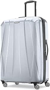 Samsonite Centric 2 Hardside Expandable Luggage with Spinners, Silver, Checked-Large 28-Inch