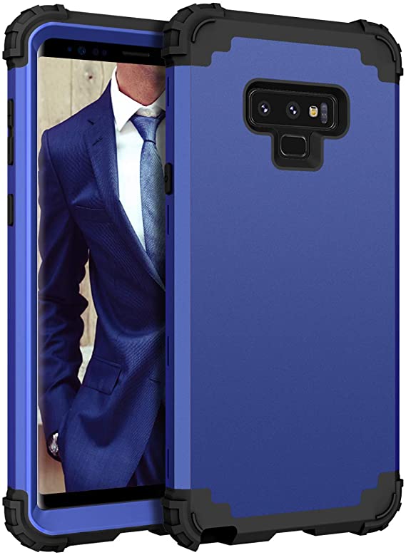 BENTOBEN Galaxy Note 9 Case, Phone Case Samsung Note 9, 3 in 1 Heavy Duty Hybrid Hard PC Soft Silicone Bumper Shockproof Anti Slip Protective Cases for Samsung Galaxy Note 9 (2018 Release), Deep Blue