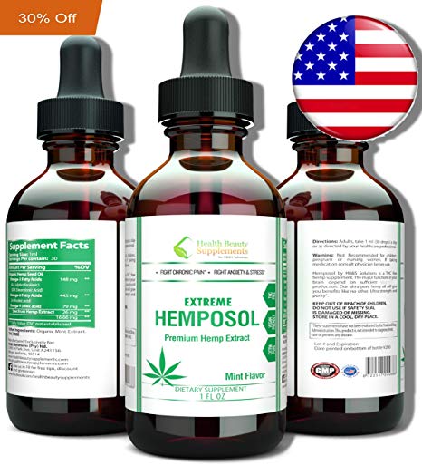 Extra Strength Hemposol. Liquid Hemp Seed Extract Vegan Drops. Fight Pain and Anxiety,Peaceful Sleep and Stress Relief.Fight Inflammation and Arthritis.