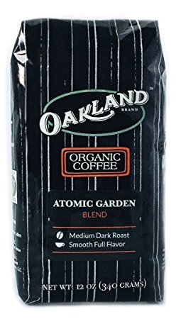 Oakland Coffee Works Organic Blend Whole Bean, Atomic Garden, 12 Ounce