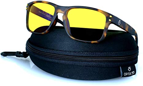 Optix 55 Polarized Glasses for Men & Women – Night Vision/Sun Glasses with PC, Rubber Frame & REVO Coating Sports Sunglasses