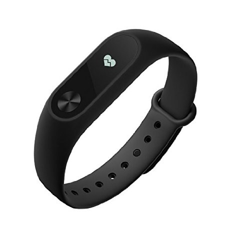 Xiaomi Mi Band 2 Miband 2 With OLED Display Wristband Bracelet Smart Heart Rate Fitness Tracker 20 Days Standby Time - Black Color