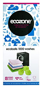 NEW Ecozone Ecoballs 1000 washes, NEW improved formula and performance, NEW softer wash balls