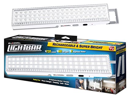 LIGHT BAR by Bell   Howell 60 LED 16.5" Rechargeable, White