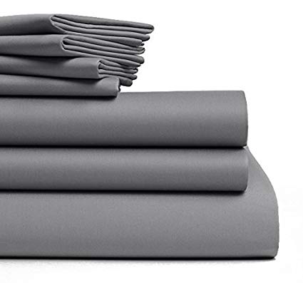 HotelSheetsDirect 3 Piece Premium Microfiber Bed Sheet Set - 1600 Thread Count, Wrinkle, Fade, & Stain Resistant. (Twin, Dark Grey