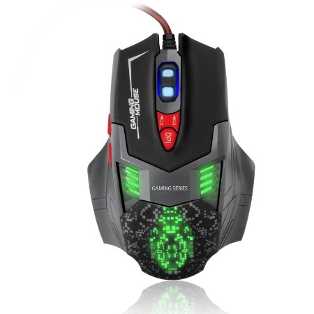 Sumvision® Gaming Mouse Panzer High Precision Programmable LED Gaming Mouse Adjustable DPI, 7 Button, Rapid Fire, Programmable Macros, AVAGO 5050 Optical Sensor