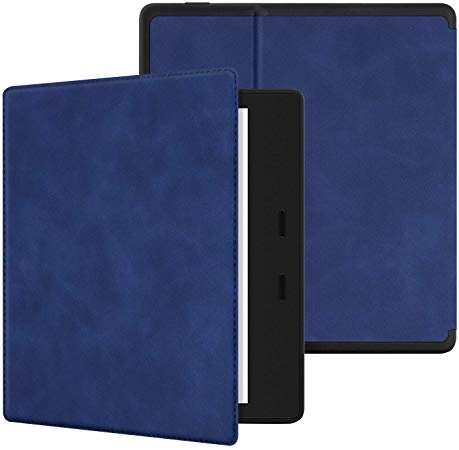 Ayotu Skin Touch Feeling Case for All-New Kindle Oasis(10th Gen, 2019 Release & 9th Gen, 2017 Release),with Auto Wake/Sleep,New Waterproof 7''Kindle Oasis Cover,Soft Shell Series KO3 Navy Blue