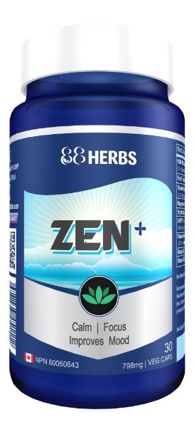 Zen  | Anti-Anxiety Supplement | Improve Mood, Focus & Concentration | Non-Drowsy | Fast-Acting Premium Ingredients