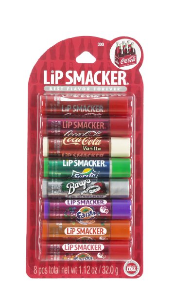 Lip Smackers Coca Cola Fanta Sprite Coke Bargs, Set of 8 Lip Balms