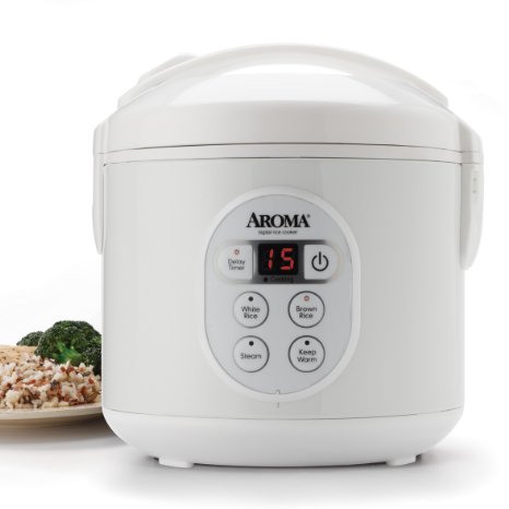 Aroma ARC-914D 8-Cup, Cooked Digital Rice Cooker and Food Steamer