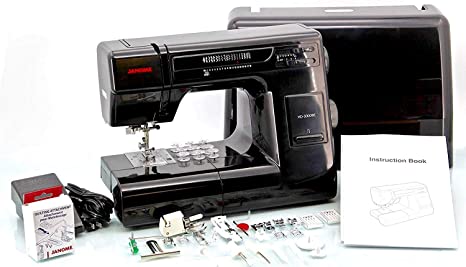 Sewing Machine by Janome: Heavy Duty HD3000 Black Industrial-Grade Aluminum Body 18 Stitches, Automatic 1-Step Buttonhole, Automatic Needle Threader. Free Walking-Foot & Quilting Bonus Gift Set
