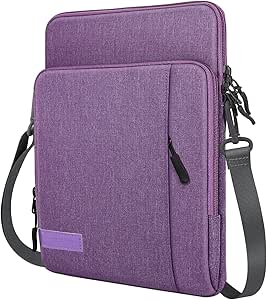 MoKo 12.9 Inch Tablet Sleeve Bag Carrying Case with Pockets Fits iPad Pro 12.9 M2 2022/2021/2020, Surface Laptop Go 12.4", Galaxy Tab S8 /S9  12.4" 2022/2023, Purple