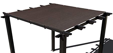 Alion Home Pergola Shade Cover Sunblock Patio Canopy HDPE Permeable Cloth with Grommets (20' x 26', Brown)