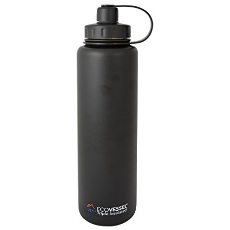 EcoVessel BIGFOOT Triple Insulated Stainless Steel Water Bottle with Tea - Fruit and Ice Infuser