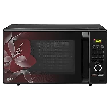 LG 28 L Charcoal Convection Healthy Microwave Oven (MJ2887BWUM, Black, 360° Motorised Rotisserie)