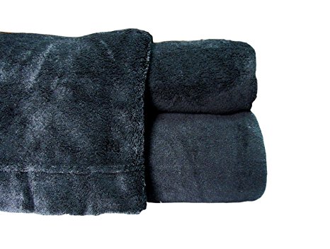 Cozy Fleece Microplush Sheet Set, Full, Black