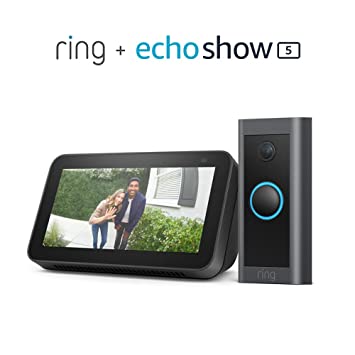 Ring Video Doorbell Wired bundle with Echo Show Gen 5 (2nd Gen)