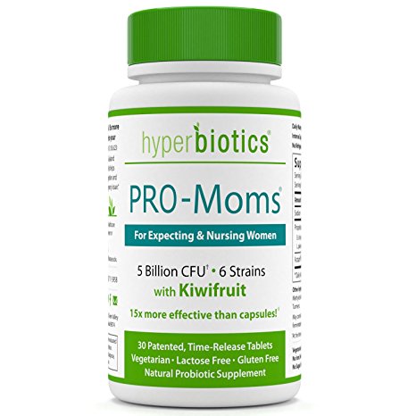 PRO-Moms: Prenatal Probiotics for Pregnant and Breastfeeding Women - Recommended with Prenatal Vitamins - 6 Targeted Strains - 15x More Effective than Capsules - Promotes Health in Mom and Baby