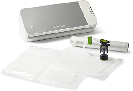 FoodSaver® VS2150 Vacuum Sealing System, Food Vacuum Sealer, White/Silver