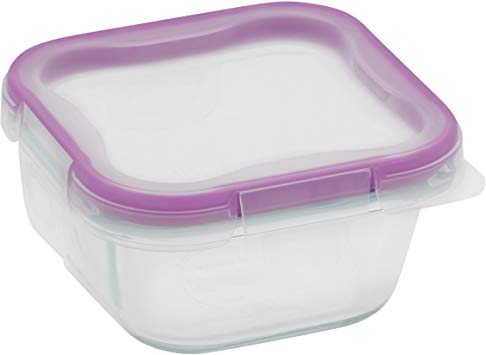 Snapware 1-Cup Total Solution Square Food Storage Container, Glass