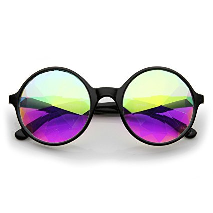 zeroUV - Emerald Light Effects Geometric Prism Kaleidescope Glasses