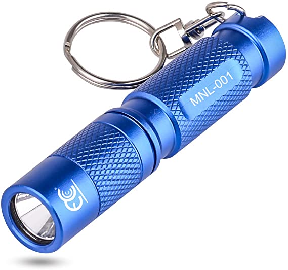MCCC Mini Aluminum Led Keychain Flashlight, Pocket Size CREE LED Torch EDC Portable Emergency Light (Blue)