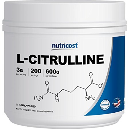 Nutricost Pure L-Citrulline (Base) Powder (600 Grams)