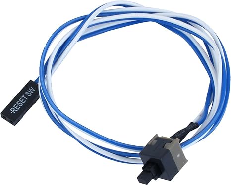 uxcell 1 Pack 2 Pin SW PC Power Cable On/Off Push Button ATX Computer Switch Reset Cable Cord Wire 52cm 20.5" Long