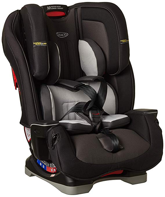 Graco Milestone LX All-in-One Car Seat Featuring Safety Surround Side Impact Protection, Group 0 /1/2/3, Midnight Grey