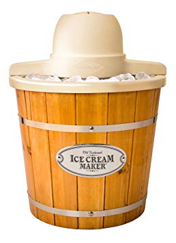 Nostalgia ICMP400W Old Fashioned Ice Cream Maker, Brown