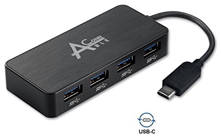 Ableconn USBCHUB4A USB Type C to 4-Port USB 3.1 Hub for MacBook Pro 2016, MacBook Retina 12" 2015 / 2016, ChromeBook Pixel, and More - USB-C to 4-Port USB 3.0 Type A