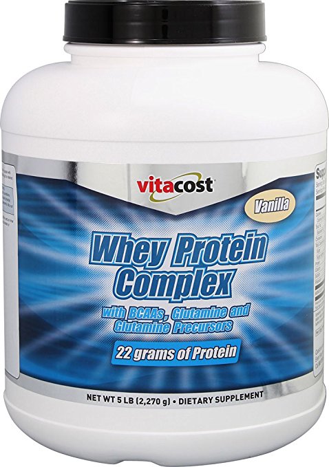Vitacost Whey Protein Complex Powder with BCAAs Vanilla -- 5 lbs