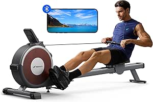 MERACH Water Rowing Machines for Home, Foldable Row Machine with 400LBS Weight Capacity, Dedicated Monitor and Comfortable Seat, Free MERACH App for Immersive Water Rower