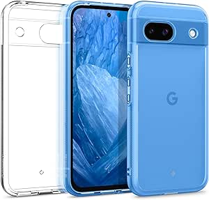 Caseology Capella for Google Pixel 8a Case, [Ultra Transparent] [Military Grade Drop Protection] Side Grip Patterns Phone Cover for Google Pixel 8a - Crystal Clear